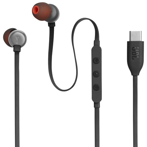 Écouteurs boutons Tune 310C de JBL avec connecteur USB-C - Noir