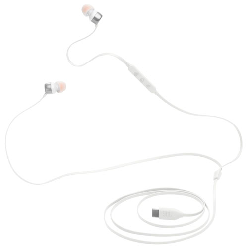 Écouteurs boutons Tune 310C de JBL avec connecteur USB-C - Blanc