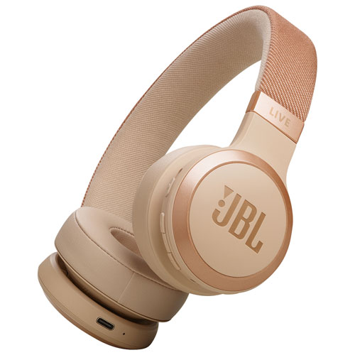 JBL Live 670NC On-Ear Noise Cancelling Bluetooth Headphones - Sandstone