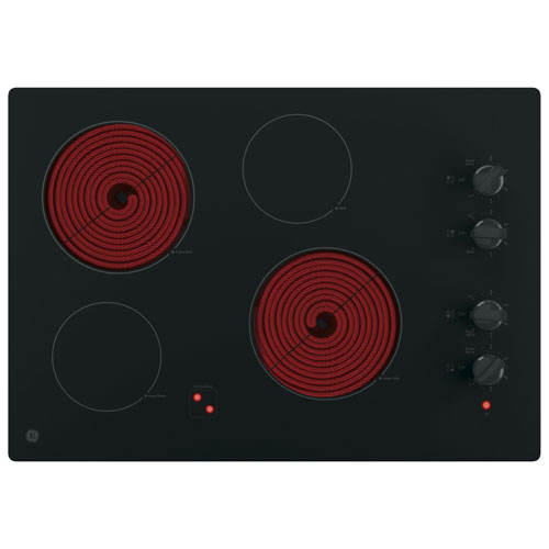 GE 30" 4-Element Electric Cooktop (JP3030DWBB) - Black