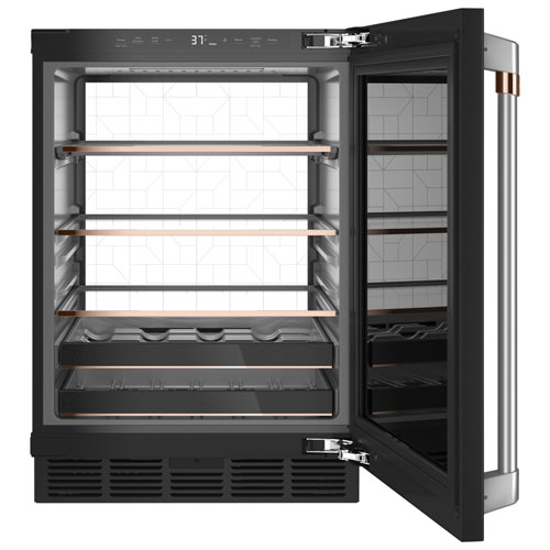 Refroidisseur de boissons encastrable Café pour 14 bouteilles - Noir mat