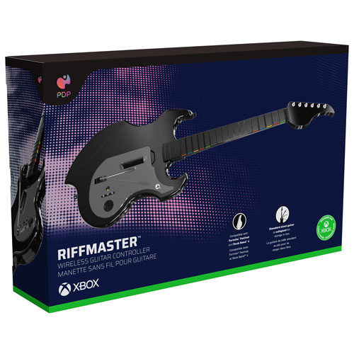 Guitare de jeu sans fil RIFFMASTER de PDP pour Xbox Series X-S/Xbox One - Noir