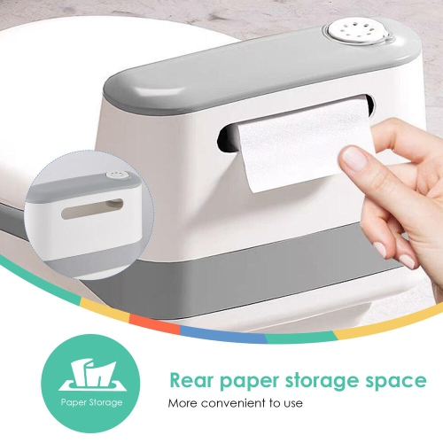 Toddler Potty Training Toilet Lifelike Flushing Sound for Ages 18 Months with Rear Paper Storage Space