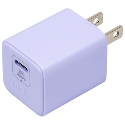 Image 1 de 11.. Chargeur mural PD GaN USB-C de 20 W Vibrance de LOGiiX - Lavande