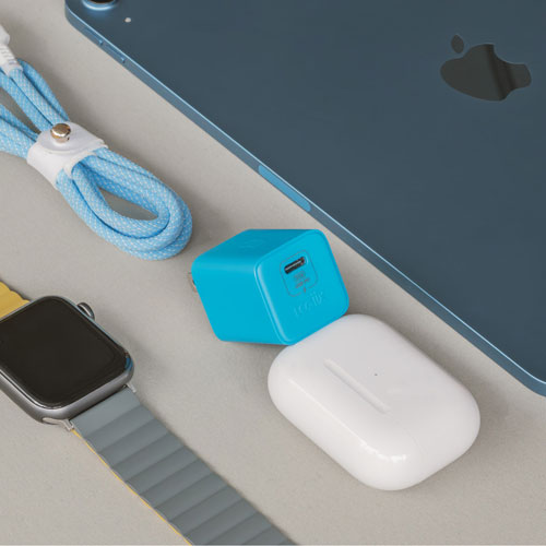 LOGiiX Vibrance 30W USB-C GaN PD Wall Charger - Turquiose