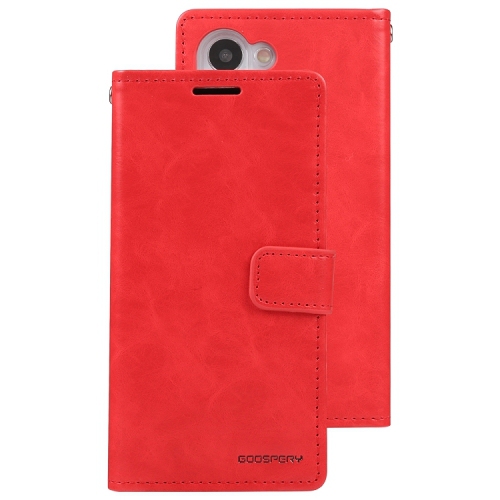 TopSave Goospery BLUEMOON Card Slot w/Magnetic Clip Leather Folio Wallet Flip For Samsung Galaxy S24 6.2", Red