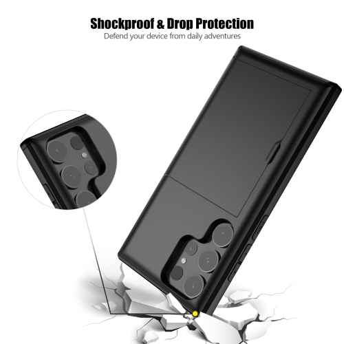 Samsung S24 Ultra Case Wallet with Card Holder Heavy Duty Protective Dual Layer Shockproof Built-in Card Slot Phone Case for Samsung S24 Ultra for