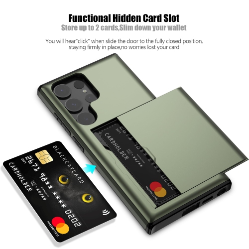 Samsung S24 Ultra Case Wallet with Card Holder Heavy Duty Protective Dual Layer Shockproof Built-in Card Slot Phone Case for Samsung S24 Ultra for