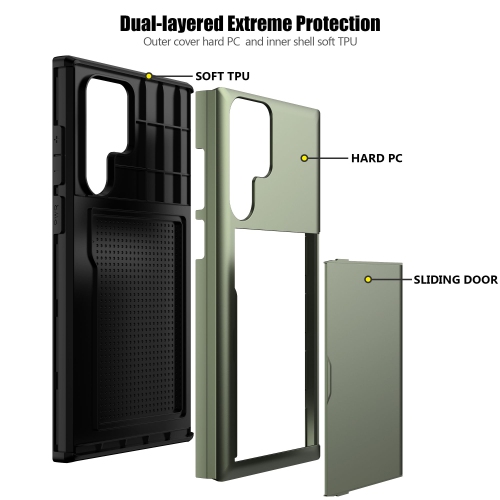 Samsung S24 Ultra Case Wallet with Card Holder Heavy Duty Protective Dual Layer Shockproof Built-in Card Slot Phone Case for Samsung S24 Ultra for