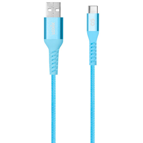 LOGiiX Vibrance 1.2m Braided USB to USB-C Cable (LGX-13756) - Turquoise