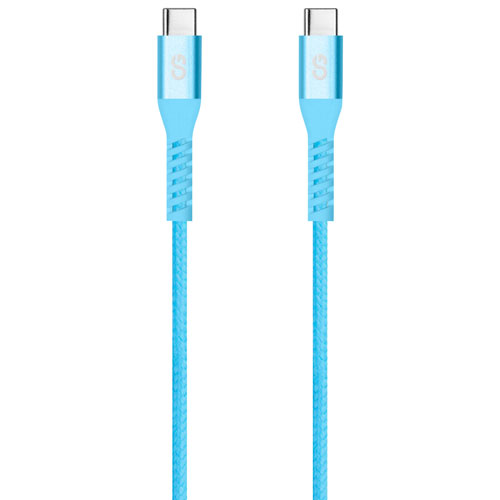 LOGiiX Vibrance 1.2m Braided USB-C to USB-C Cable (LGX-13758) - Turquoise