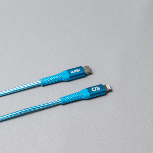 LOGiiX Vibrance 1.2m Braided USB-C to Lightning Cable (LGX-13759) - Turquoise