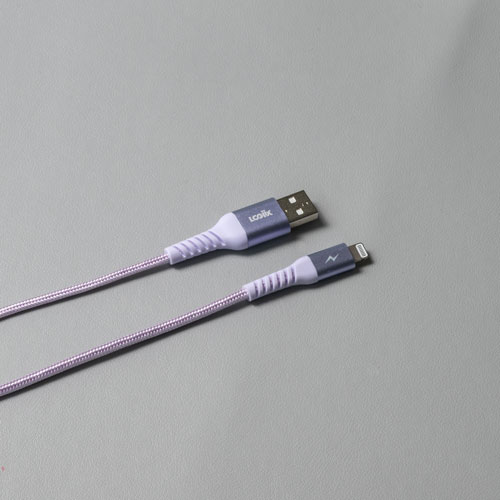 LOGiiX Vibrance 1.2m Braided USB to Lightning Cable (LGX-13761) - Lavender