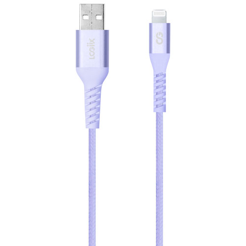 LOGiiX Vibrance 1.2m Braided USB to Lightning Cable (LGX-13761) - Lavender