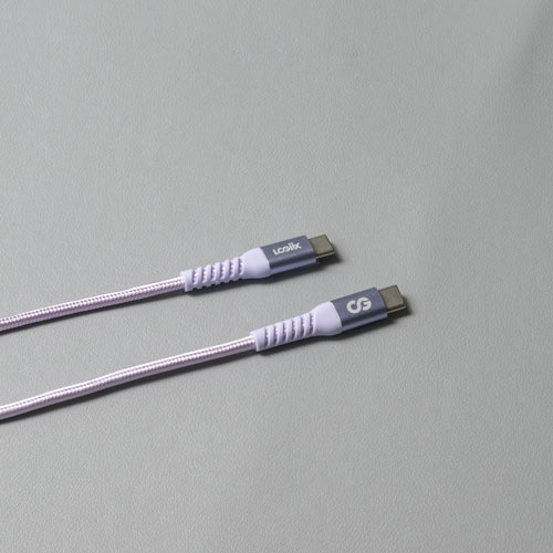 LOGiiX Vibrance 1.2m Braided USB-C to USB-C Cable (LGX-13762) - Lavender
