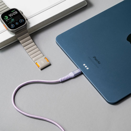 LOGiiX Vibrance 1.2m Braided USB-C to USB-C Cable (LGX-13762) - Lavender