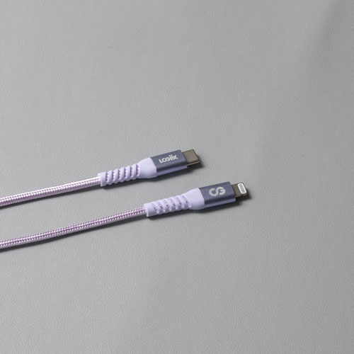 LOGiiX Vibrance 1.2m Braided USB-C to Lightning Cable (LGX-13763) - Lavender
