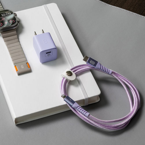 LOGiiX Vibrance 1.2m Braided USB-C to Lightning Cable (LGX-13763) - Lavender