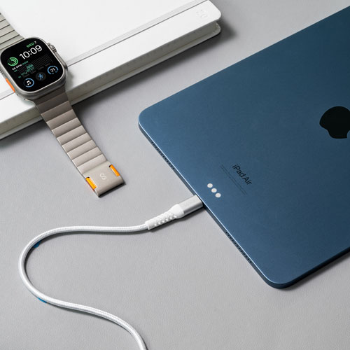 LOGiiX Vibrance 1.2m Braided USB-C to USB-C Cable (LGX-13754) - White