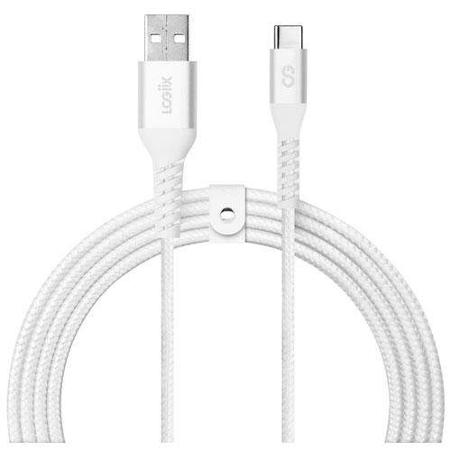 Câble tissé USB à USB-C de 1,2 m - Blanc