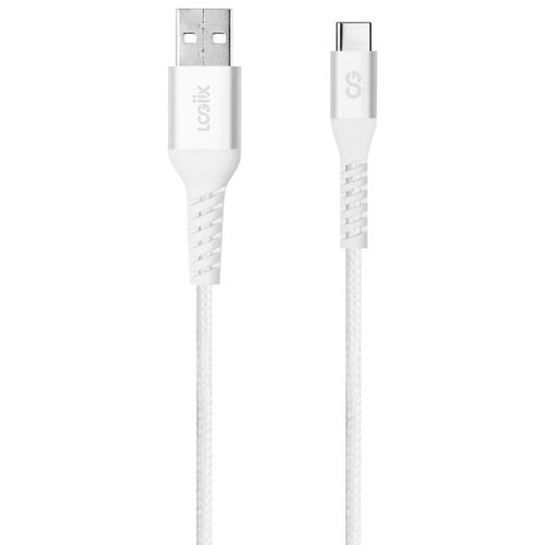 LOGiiX Vibrance 1.2m Braided USB to USB-C Cable (LGX-13752) - White