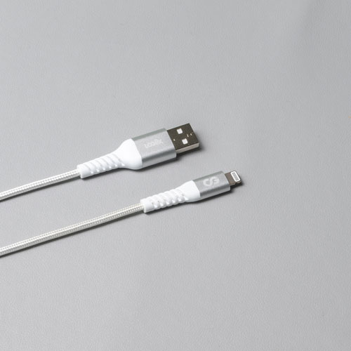 LOGiiX Vibrance 1.2m (3.9 ft.) Braided USB-A to Lightning Cable (LGX-13753) - White