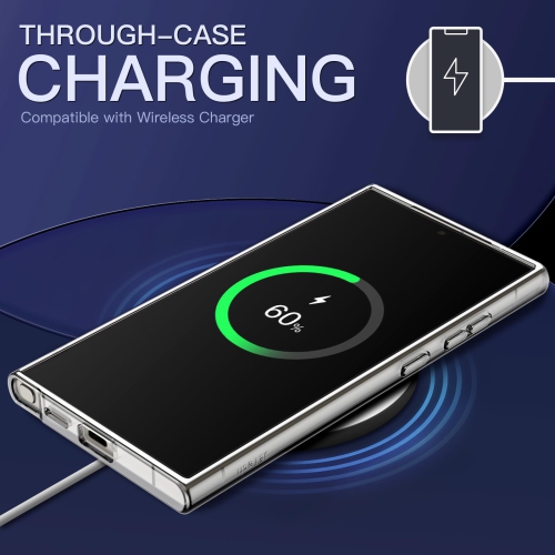 Samsung Galaxy S24 Ultra 5G, Non-Yellowing Shockproof Bumper Protective Phone Cover, Anti-Scratch Hard PC Back