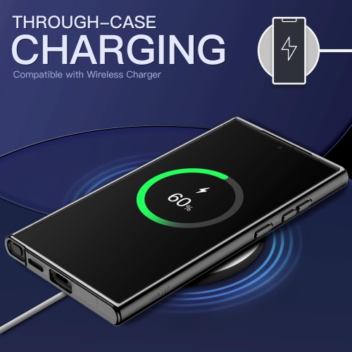 Samsung Galaxy S24 Ultra 5G, Non-Yellowing Shockproof Bumper Protective Phone Cover, Anti-Scratch Hard PC Back