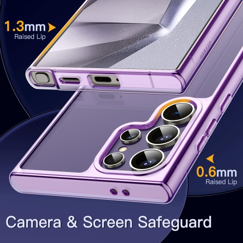 Samsung Galaxy S24 Ultra 5G, Non-Yellowing Shockproof Bumper Protective Phone Cover, Anti-Scratch Hard PC Back