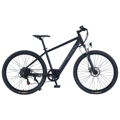 DeLorean DM100 350W Electric Bike Up to 80.46km Battery Range 32km hr Top Speed Black Best Buy Canada