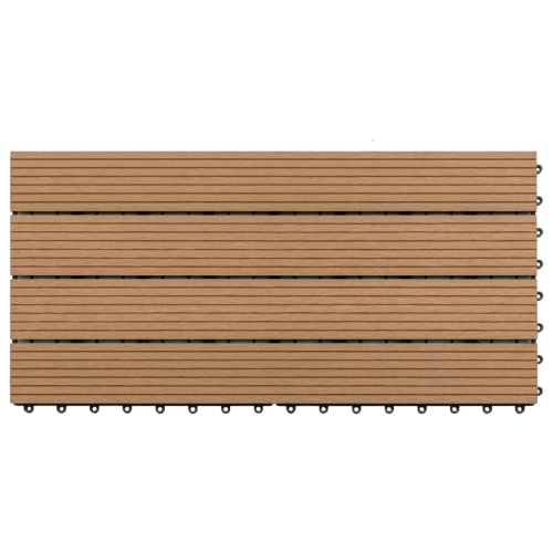 vidaXL Decking Tiles 6 pcs WPC 60x30 cm 1.08 m² Brown