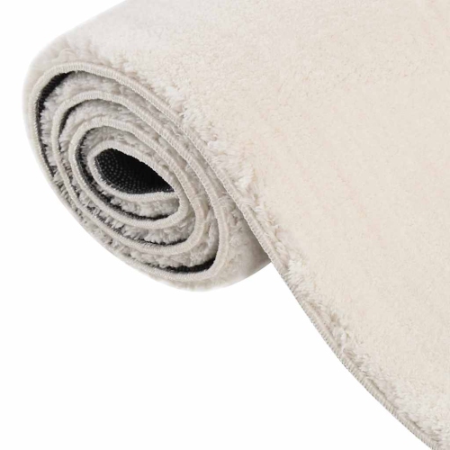 vidaXL 5x7.5 Feet Indoor Shaggy Rugs Modern Plush Area Rugs with Anti-Slip Backing, Cream