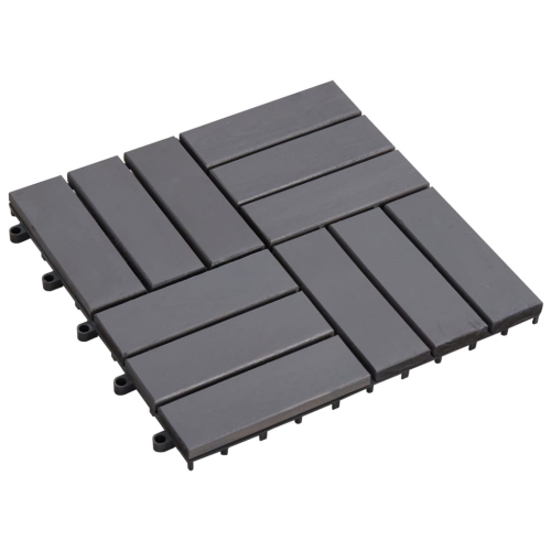 VIDAXL  Decking Tiles 10 PCs Grey Wash 30X30 Cm Solid Acacia Wood