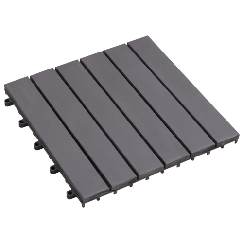 VIDAXL  Decking Tiles 10 PCs Grey Wash 30X30 Cm Solid Acacia Wood