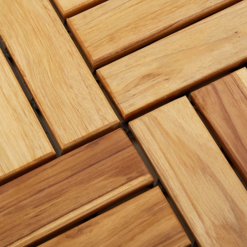 vidaXL Decking Tiles 10 pcs 30x30 cm Solid Wood Teak