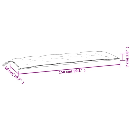 vidaXL Indoor/Outdoor Bench Cushions 2 pcs, Water-Repellent, Turquoise 59.1"x19.7"x2.8"