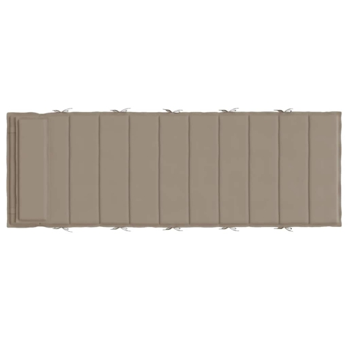 vidaXL Sun Lounger Cushion Taupe 180x60x4 cm Oxford Fabric