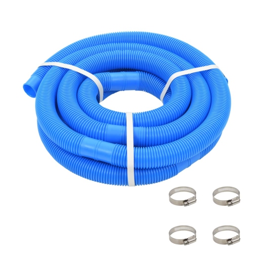 VIDAXL  Pool Hose With Clamps 1.4" 19.6' In Blue