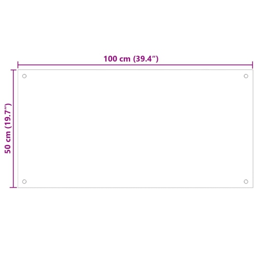 vidaXL Kitchen Backsplash Black 100 x 50 cm Tempered Glass