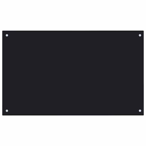 vidaXL Kitchen Backsplash Black 100 x 60 cm Tempered Glass