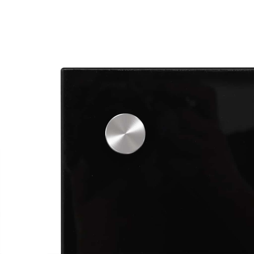 vidaXL Kitchen Backsplash Black 100 x 60 cm Tempered Glass
