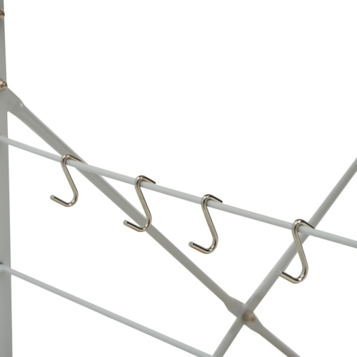 Meuble pour four à micro-ondes vidaXL, blanc et chêne, 60 x 39,6 x 123 cm, bois d'ingénierie