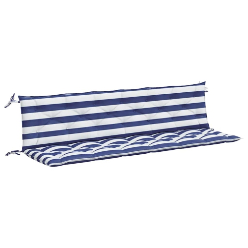 vidaXL Indoor/Outdoor Bench Cushions 2 pcs, Water-Repellent, Blue&White Stripe 78.7"x19.7"x2.8"