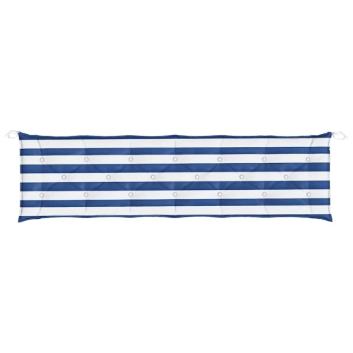 vidaXL Indoor/Outdoor Bench Cushions 2 pcs, Water-Repellent, Blue&White Stripe 78.7"x19.7"x2.8"