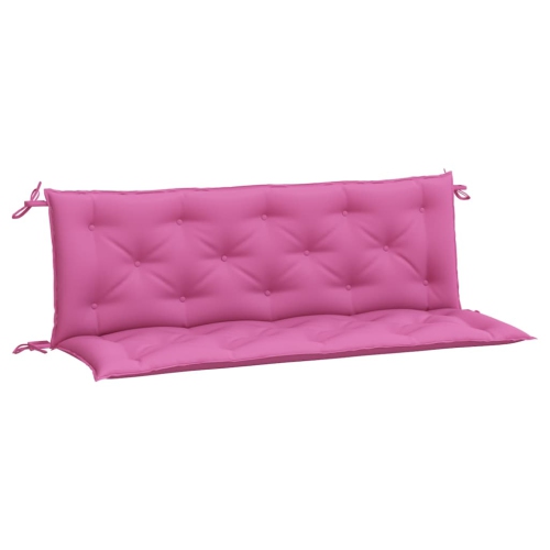 Image 1 of 7.. vidaXL Indoor/Outdoor Bench Cushions 2 pcs, Water-Repellent, Pink 59.1"x19.7"x2.8"