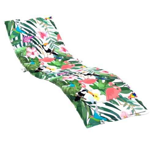 Image 1 of 7.. vidaXL Sun Lounger Cushion Multicolour Oxford Fabric