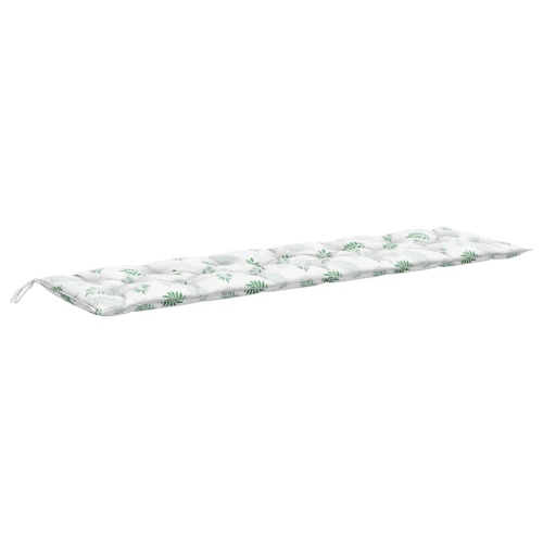 Image 1 of 5.. vidaXL Garden Bench Cushion Leaf Pattern 200x50x7 cm Fabric