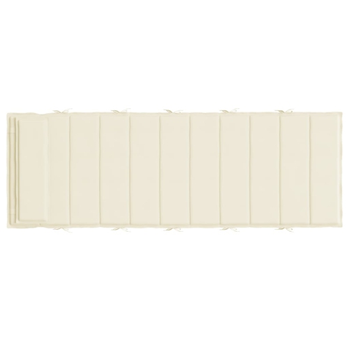 vidaXL Sun Lounger Cushion Cream 180x60x4 cm Oxford Fabric