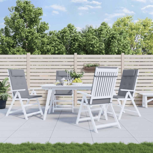 vidaXL Highback Chair Cushions 6 pcs Grey Oxford Fabric