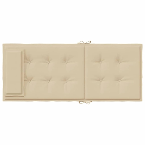 vidaXL Highback Chair Cushions 4 pcs Beige Oxford Fabric